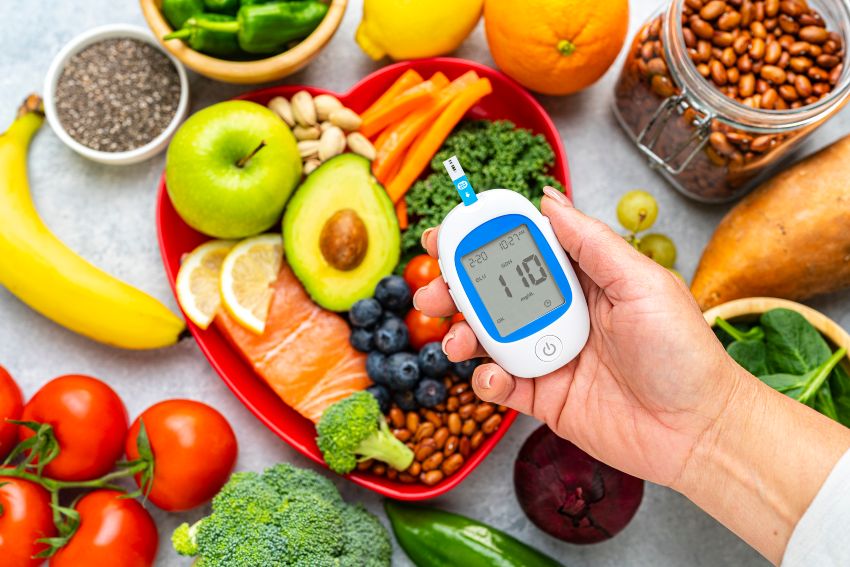A image contains fresh fruits highlighting healthy choices for diabetes management in San Diego, CA