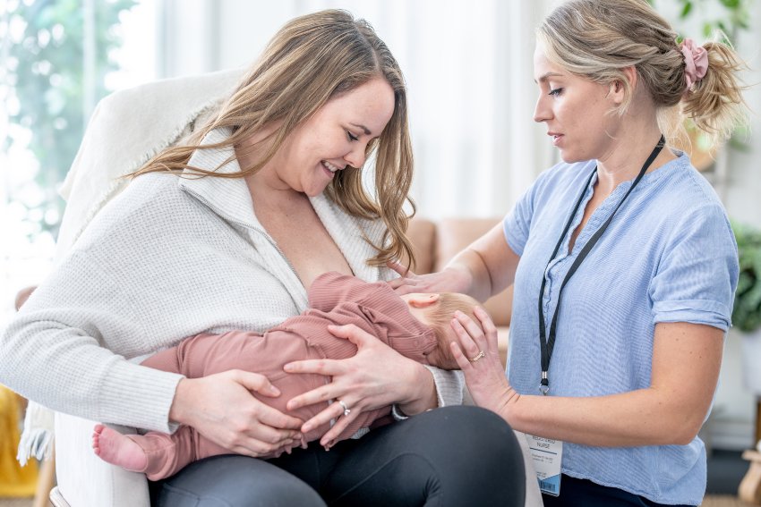 A mother breastfeeding her baby highlighting the topic of breastfeeding myths in San Diego, CA