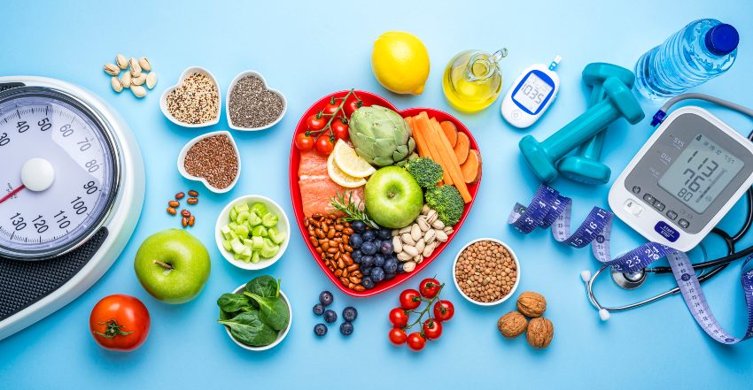 A diverse assortment of healthy foods promoting wellness & blood sugar balance in San Diego, CA